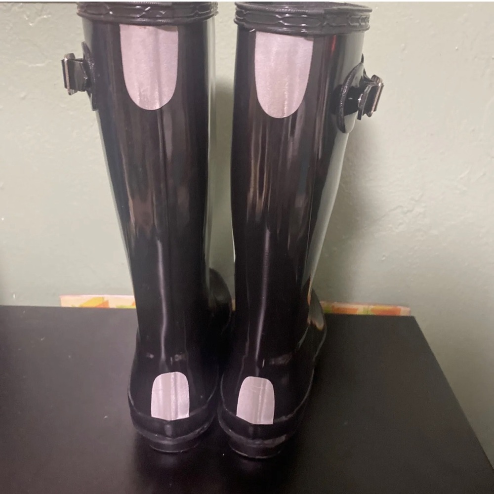 ⭐️Host pick ⭐️ HUNTER Original Kids Classic Gloss Rain Boots Black 2B/3G - Picture 3 of 11